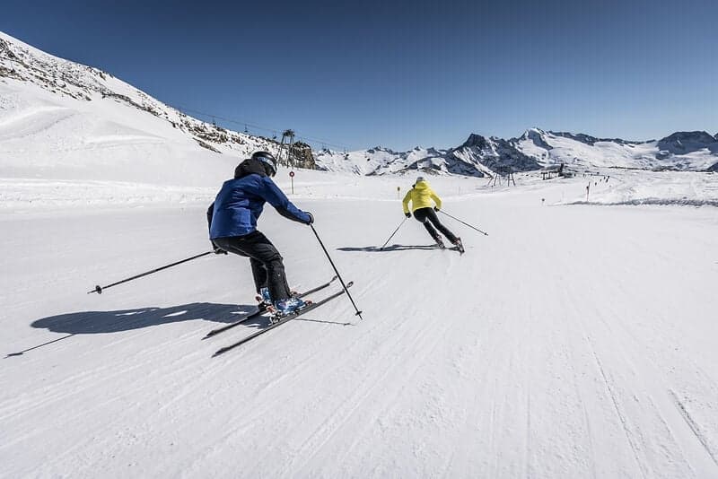 Skifahren am Gletscher